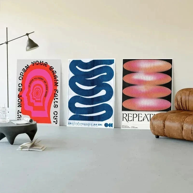 Canvanation Affiche Japonais Vintage Abstrait Open Your Mind