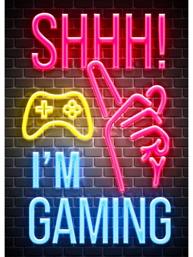 Canvanation 40X60cm / ZSH0084-5 Affiche Neon Jeux Citation Musique Rock