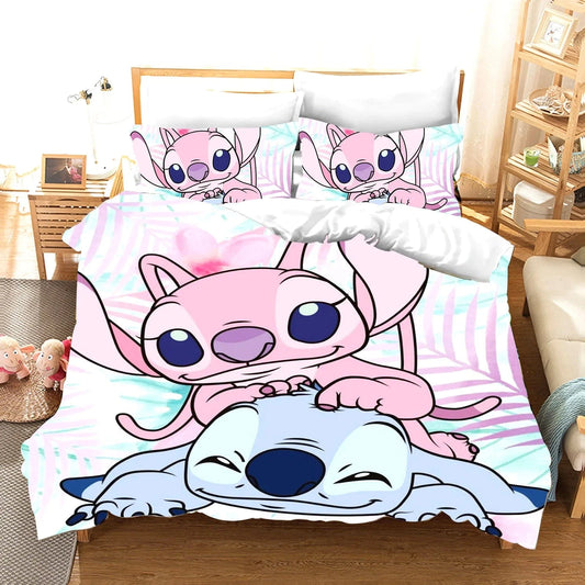 Canvanation 1 / 140x210cm Housse De Couette - Stitch Rose Set 3-Pieces