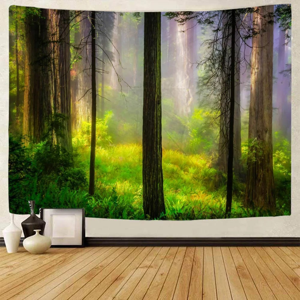Canvanation Red Wine / 150x100cm Tapisserie de cascade imprimé forêt paysage
