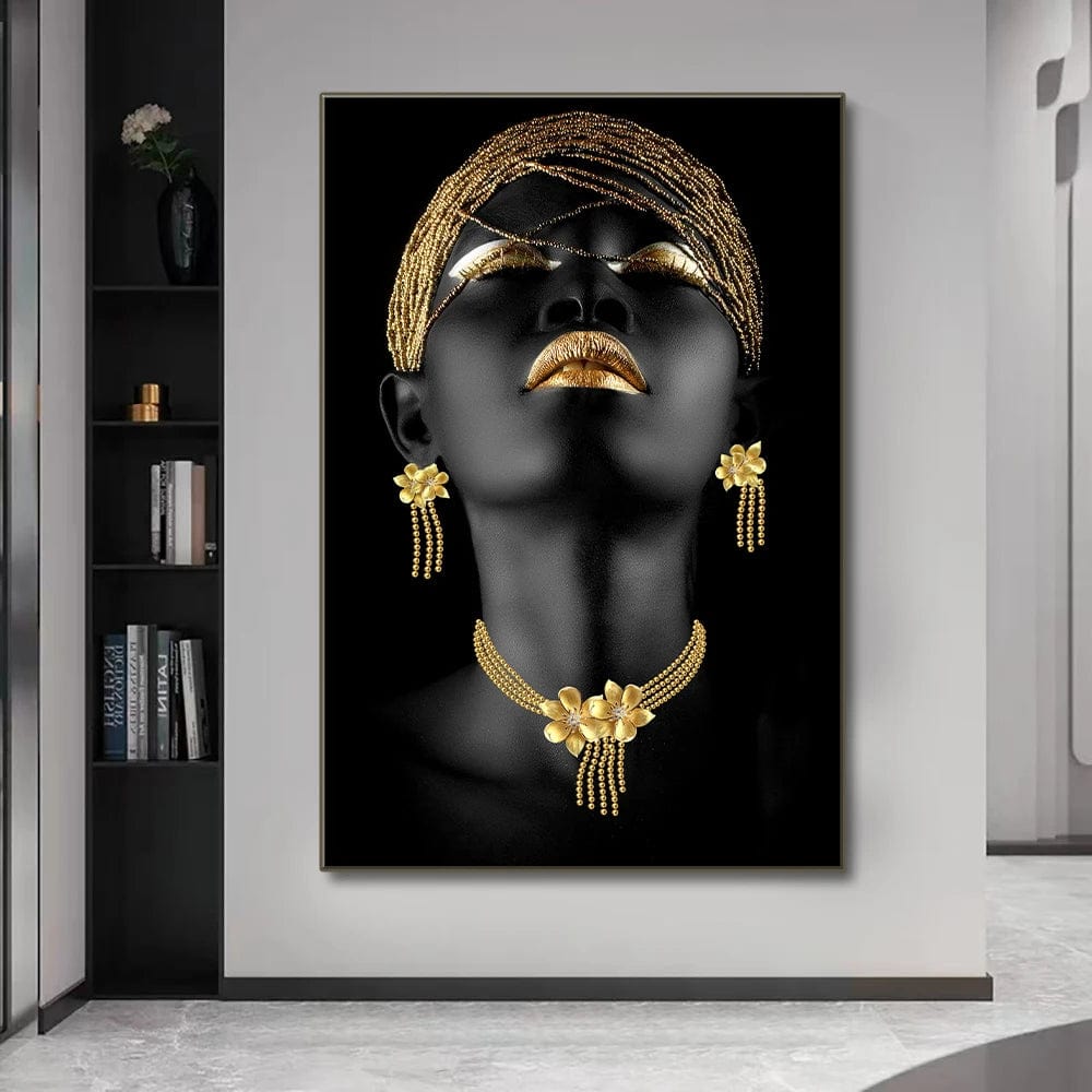Canvanation Affiche Femme Africaine Noir Coloré