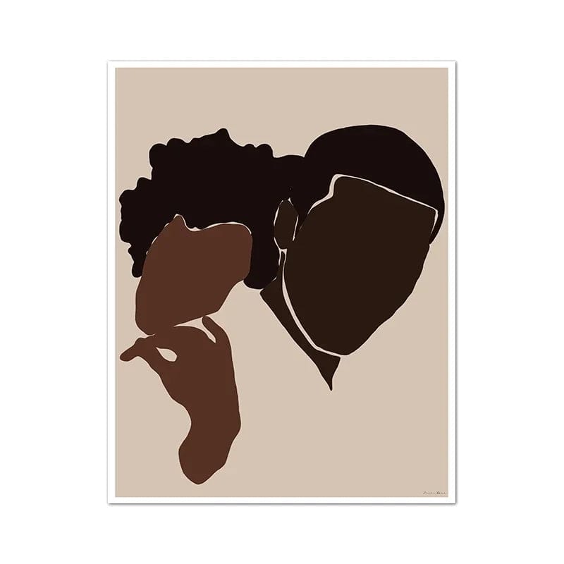 Canvanation 6PB6667 / 50x70 cm Affiche Minimaliste Femme Africaine