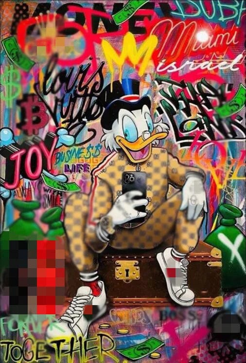 Canvanation Poster Picsou Donald Diamand Street Art