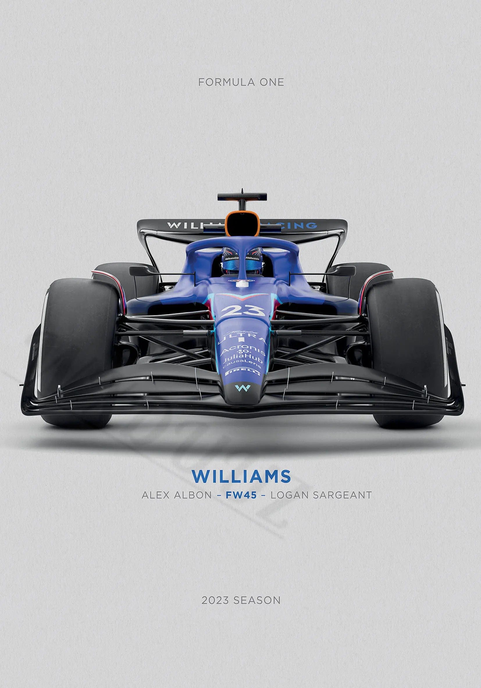 Canvanation 20 / A4 21x30cm Affiche Voiture 2023 Saison Retro Formule 1