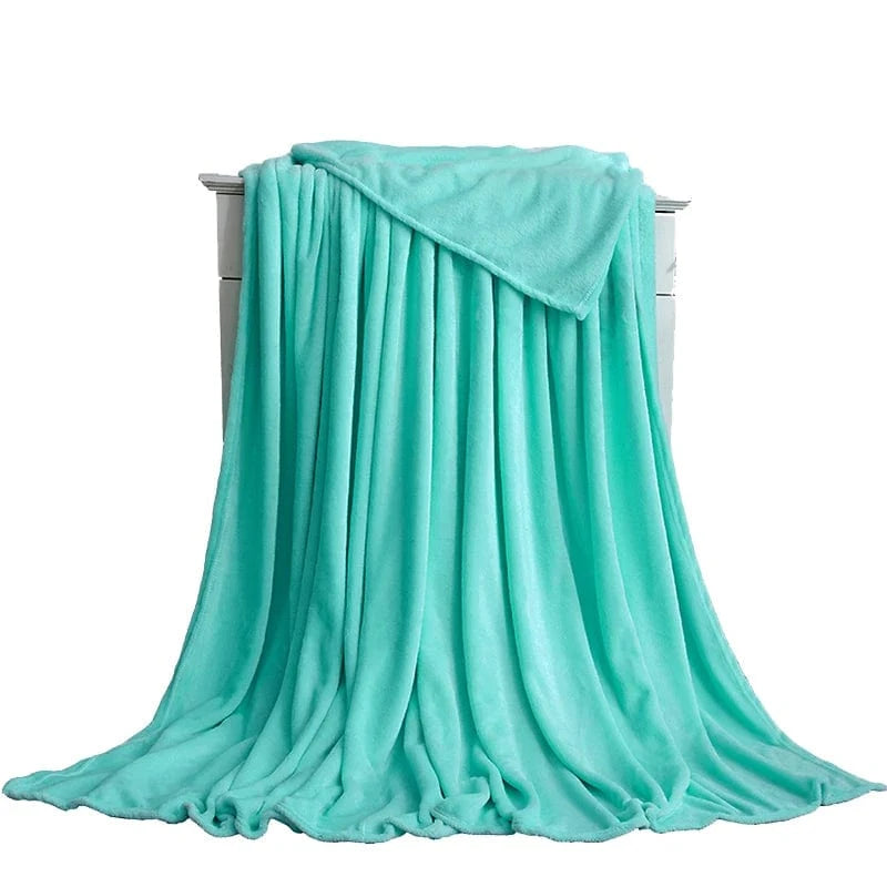 Canvanation Bleu / 100x140cm 39x55inch Plaid Polaire Américain – Léger, Anti-Boulochage et Ultra-Doux pour Adultes