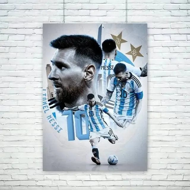 Canvanation 7 / 20x30CM Poster Football Stars Messi Ronaldo