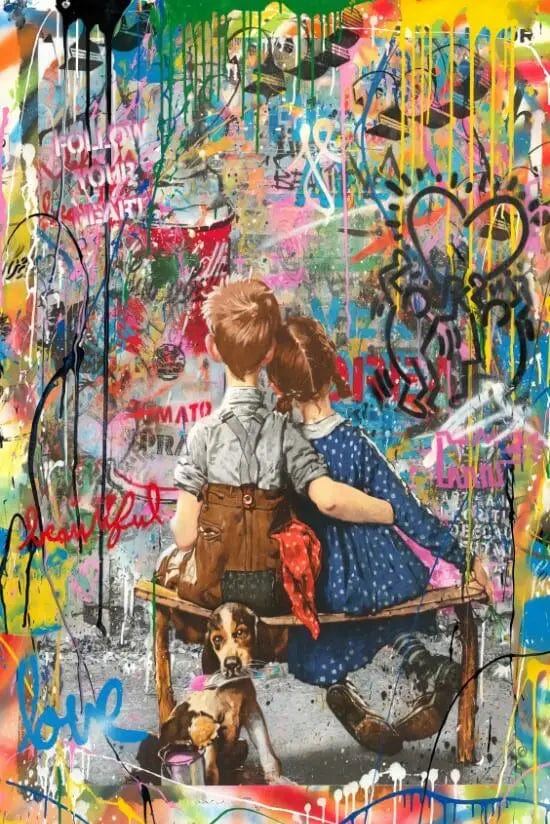 Canvanation PF 963 / 60X90cm Sans Cadre Affiche Street Art "Écho Graffiti : Les Ruelles Vibrantes de l'Expression Urbaine"