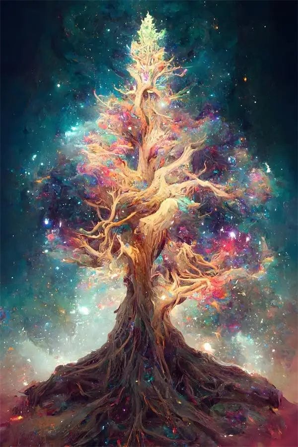 Canvanation 8 / 50x75cm Affiche - Arbre De Vie Forêt Fantastique