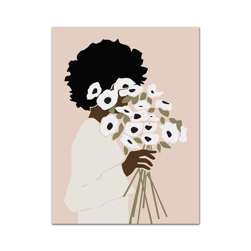 Canvanation CPB8322 / 50x70 cm Affiche Minimaliste Femme Africaine