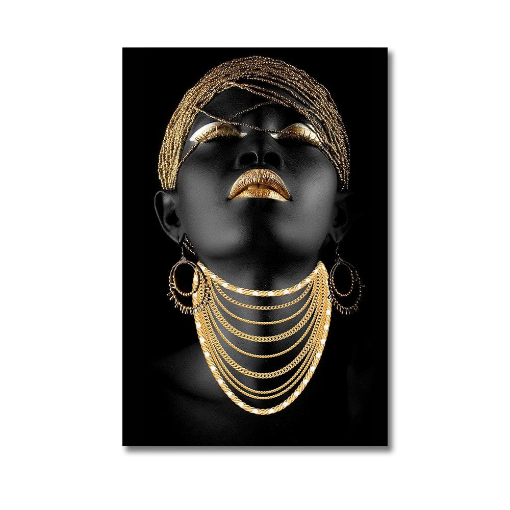 Canvanation PC 60214 / 40x60cm Affiche Femme Africaine Noir Coloré