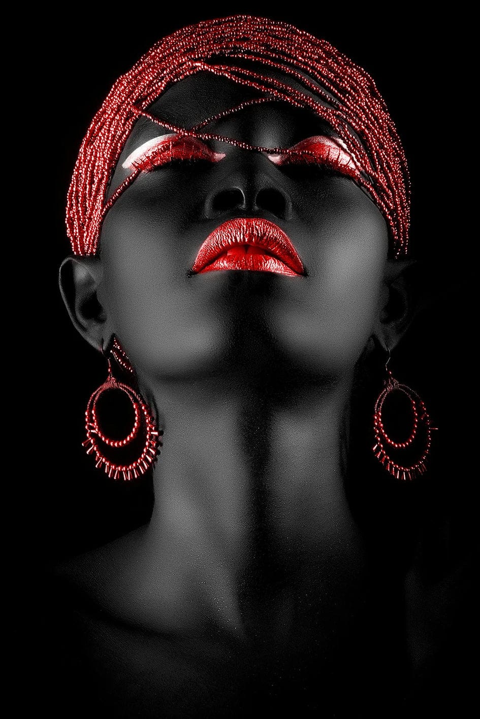 Canvanation PC 60165-3 / 80x120cm Affiche Femme Africaine Noir Coloré