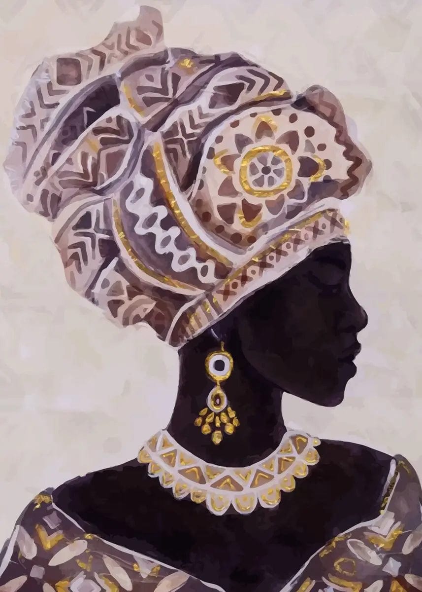 Canvanation C / 40x60cm Affiche Africain Femme Noir