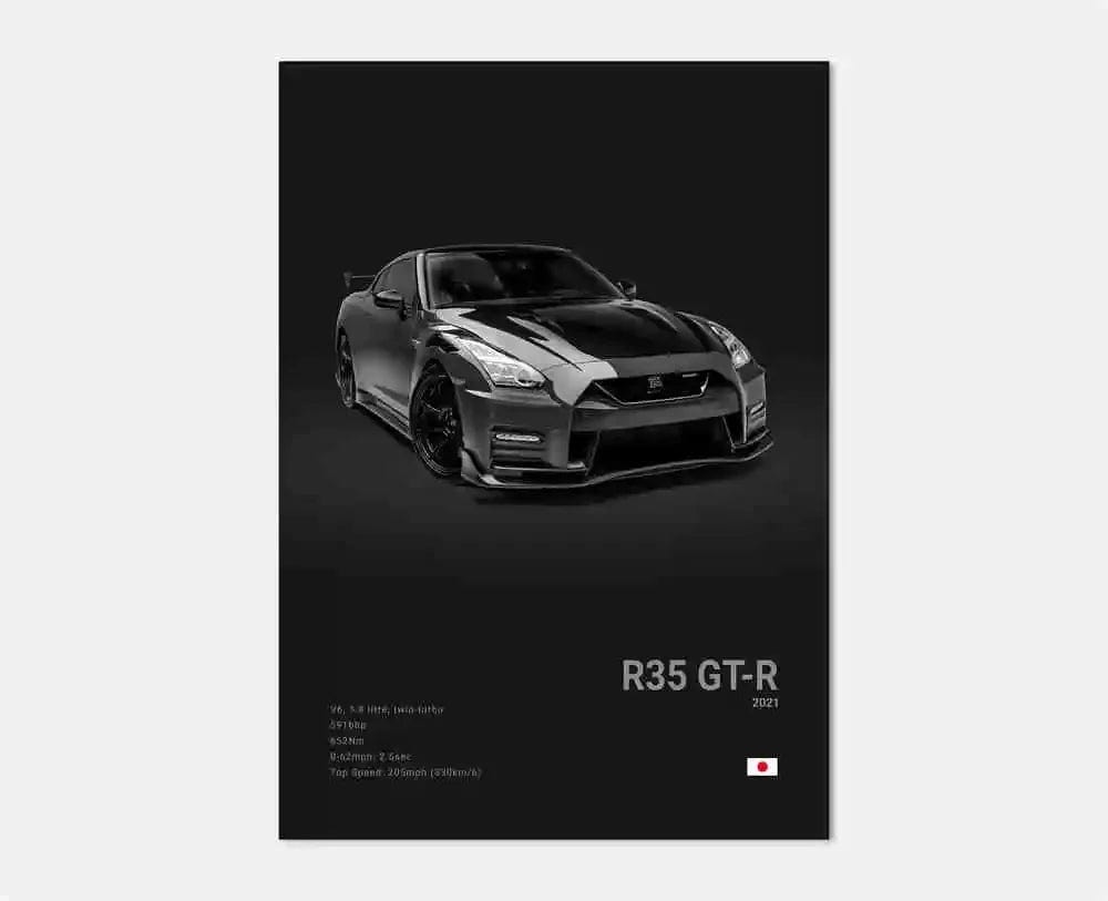 Canvanation 15 / 40x60cm Affiche Voiture Pop Noir Et Blanc Japon