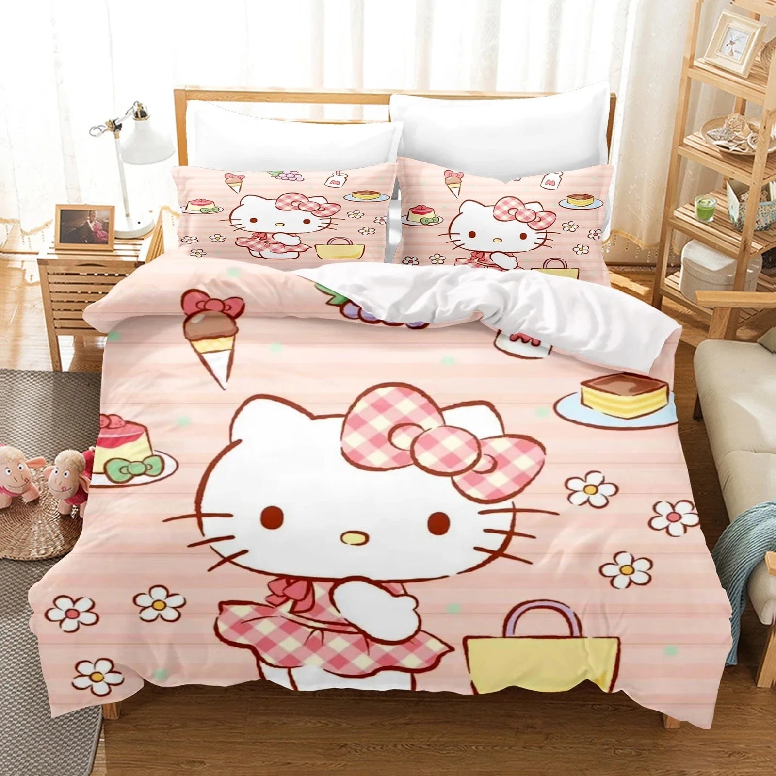 Canvanation 6 / 140X210CM Housse De Couette - Hello Kitty : Douceur et Style pour Votre Chambre !