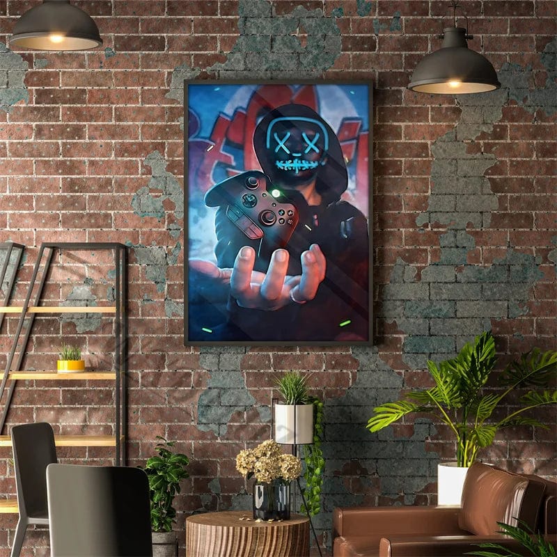 Canvanation 3 / 50x70cm Affiche Chambre 80s Coloré Punk Neon Gaming