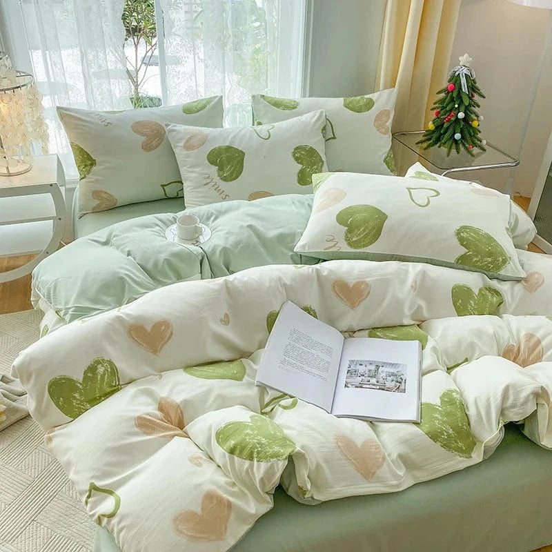 Canvanation Full of love / 150*200CM Housse De Couette - Coeur Printemps