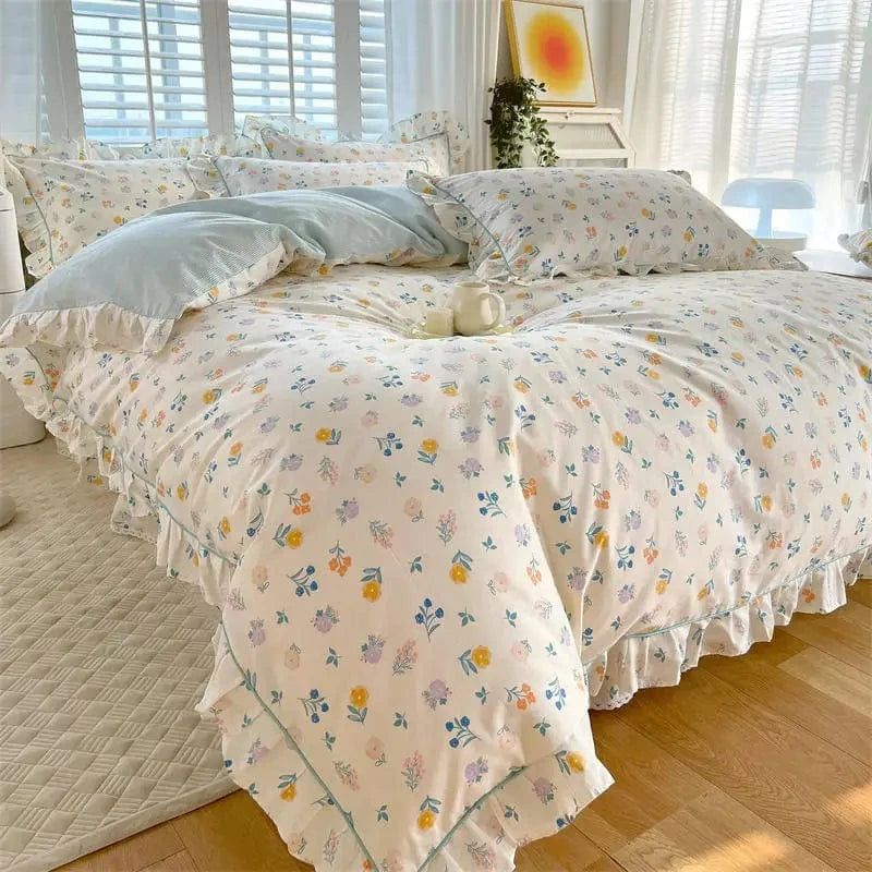 Canvanation 1 / 150x200cmx1 Housse de Couette 100% Coton Uni (Style Pastoral)