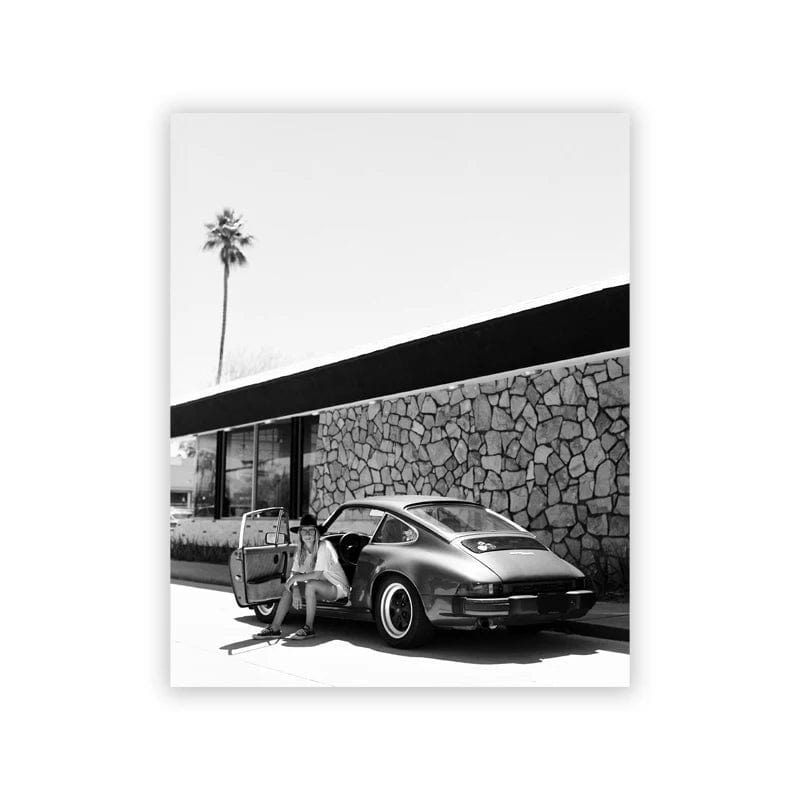 Canvanation DPC8209 / 60x90 cm Poster Voiture Vintage Noir Et Blanc Porsche