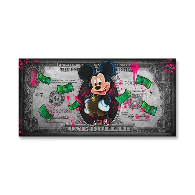 Canvanation SW8715 / 55x110 cm Affiche Pop Art Picsou Billet De Banque