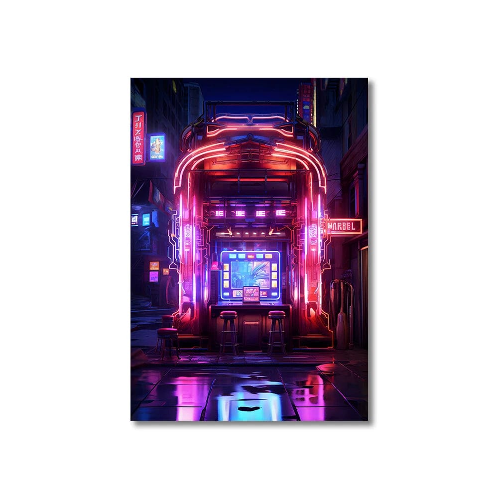 Canvanation WL-83389 / 50x70cm Affiche 80s 90s Coloré Neon Cyberpunk