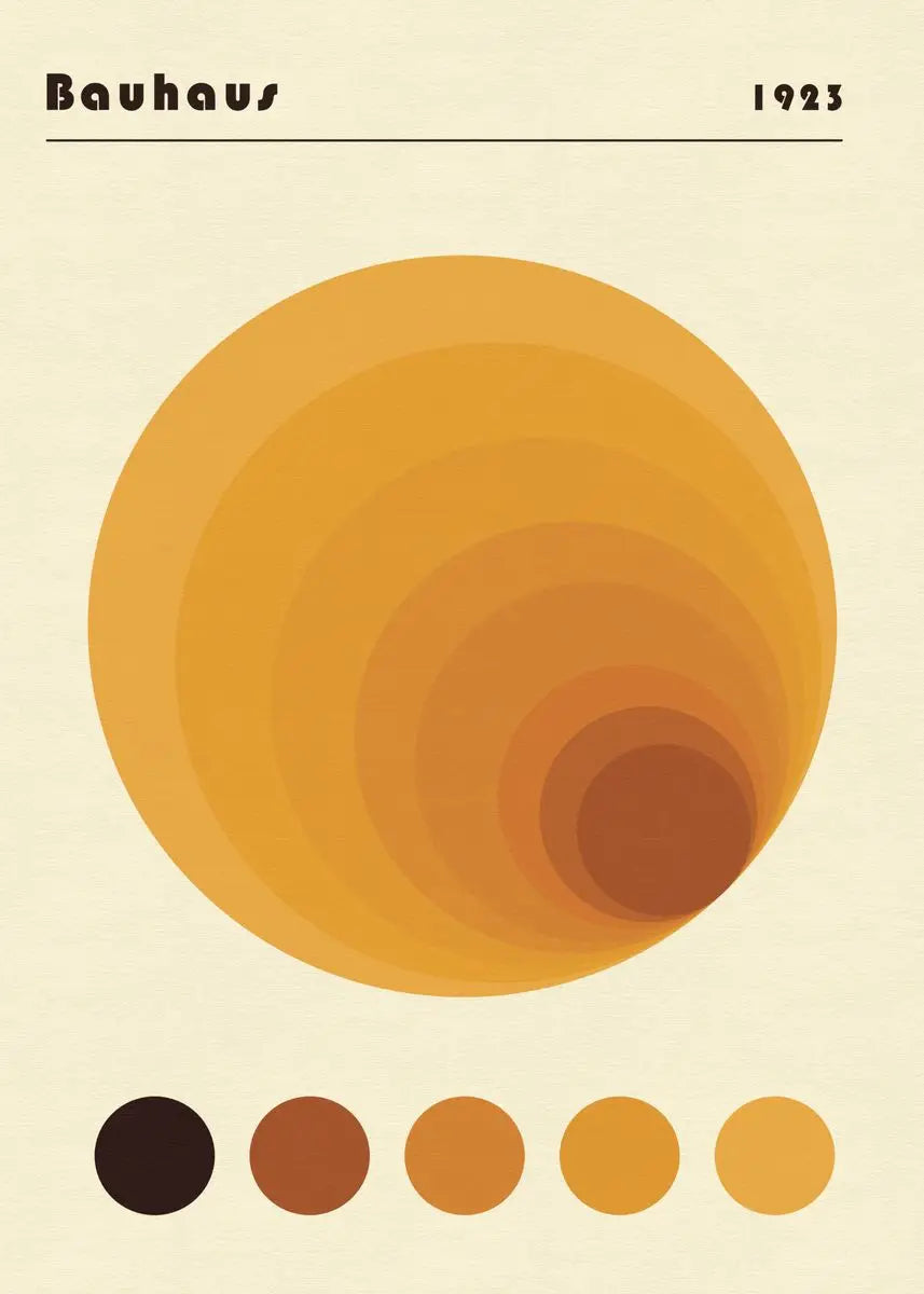 Affiche Bauhaus Simple Géométrique