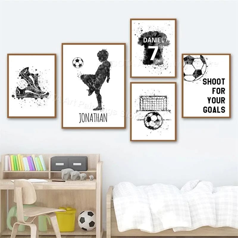 Canvanation Affiche Club De Football - Prénom Personnalisé