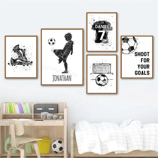 Canvanation Affiche Club De Football - Prénom Personnalisé