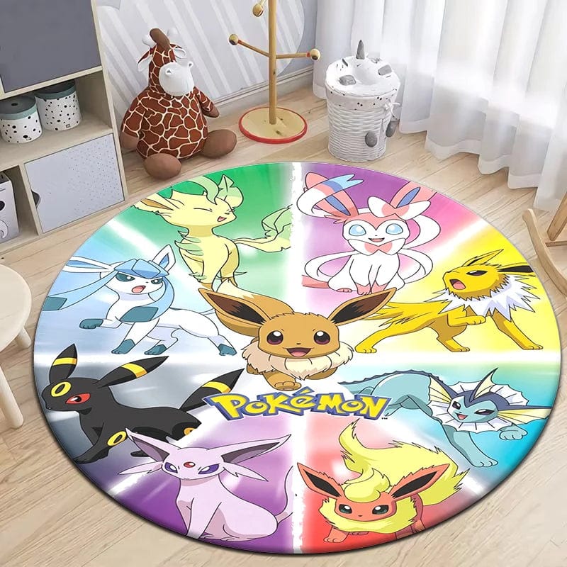 Canvanation Blanc / 100cm diametre Tapis De Chambre - Pokémon