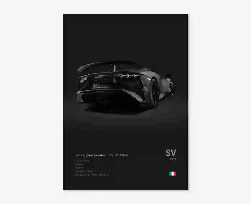 Canvanation 3 / 50x75cm Affiche Voiture Lamborghini Luxe Sto Veneno Urus Aventador SVJ