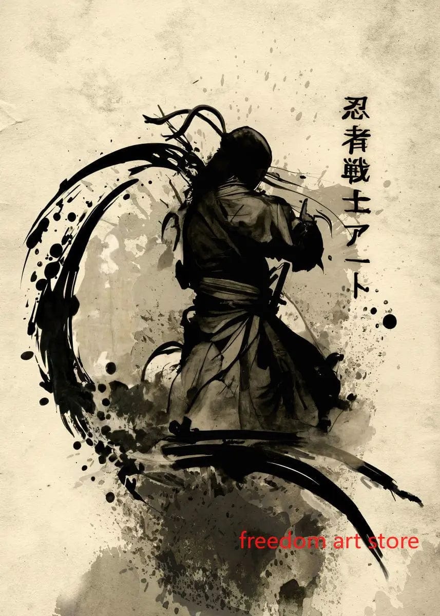 Canvanation Poster D'art Japonais Geisha Samurai