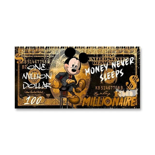 Canvanation SW8713 / 55x110 cm Affiche Pop Art Picsou Billet De Banque