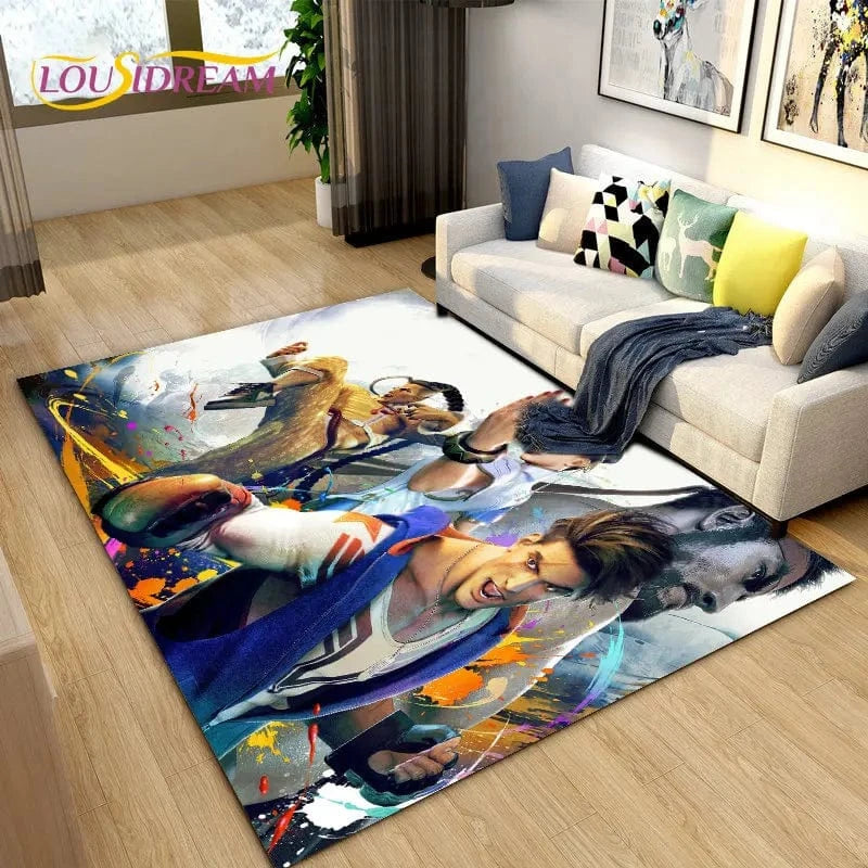 Canvanation Tapis De Chambre - Street Fighter Retro Game Gamer