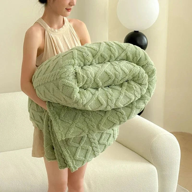 Canvanation Vert / 180x200cm Plaid Chauffant Pour l'Hivert – Anti-Boulochage, Portable et Ultra-Doux pour Adultes