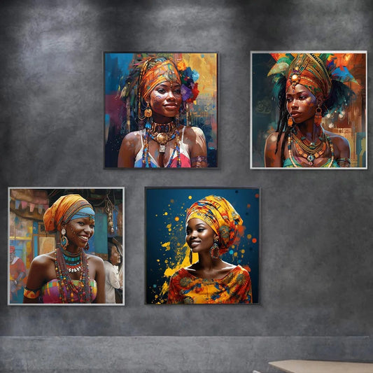Canvanation Affiche Africain Femmes Et Enfants