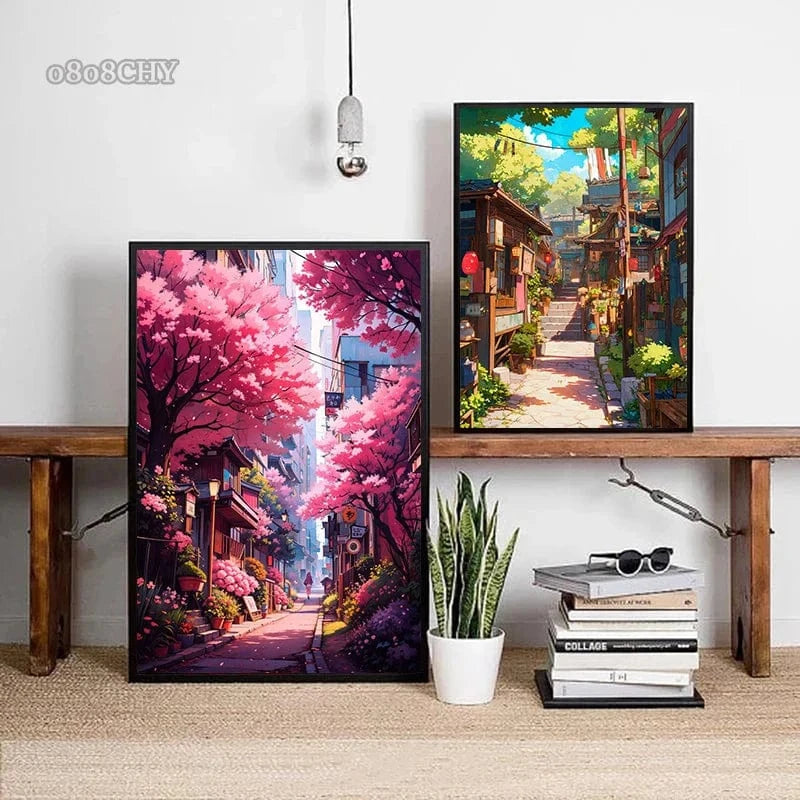 Canvanation Affiche Paysage Japonais De Rue