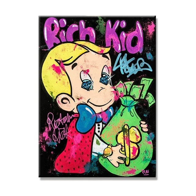 Canvanation WHITE / 50x70cm Affiche Monopoly Vintage Pop Art