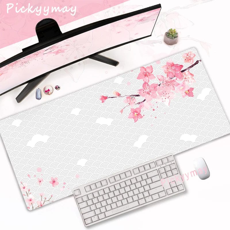 Canvanation WA00155 Sakura (3) / 400x900x2mm Tapis De Souris - Rose Cerisier Fleurie