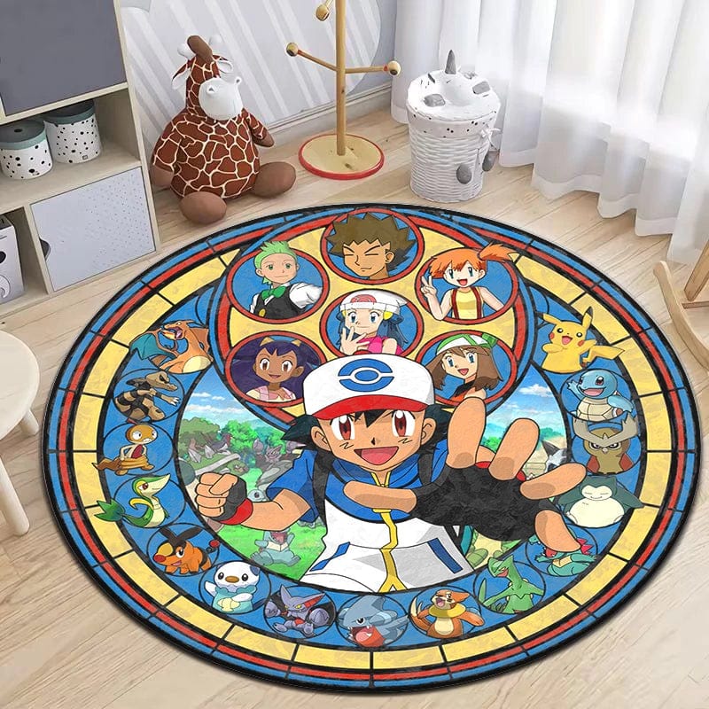 Canvanation Vert / 100cm diametre Tapis De Chambre - Pokémon