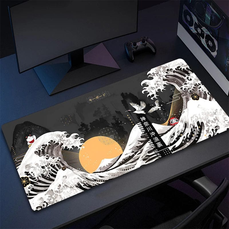 Canvanation A3351 / 900x400x2mm Tapis De Souris - Paysage Vague Japonaise
