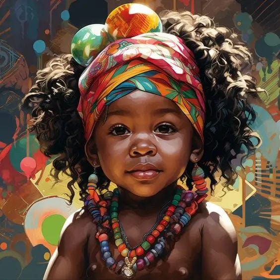Canvanation PF30912 / 50x50cm Affiche Africain Femmes Et Enfants