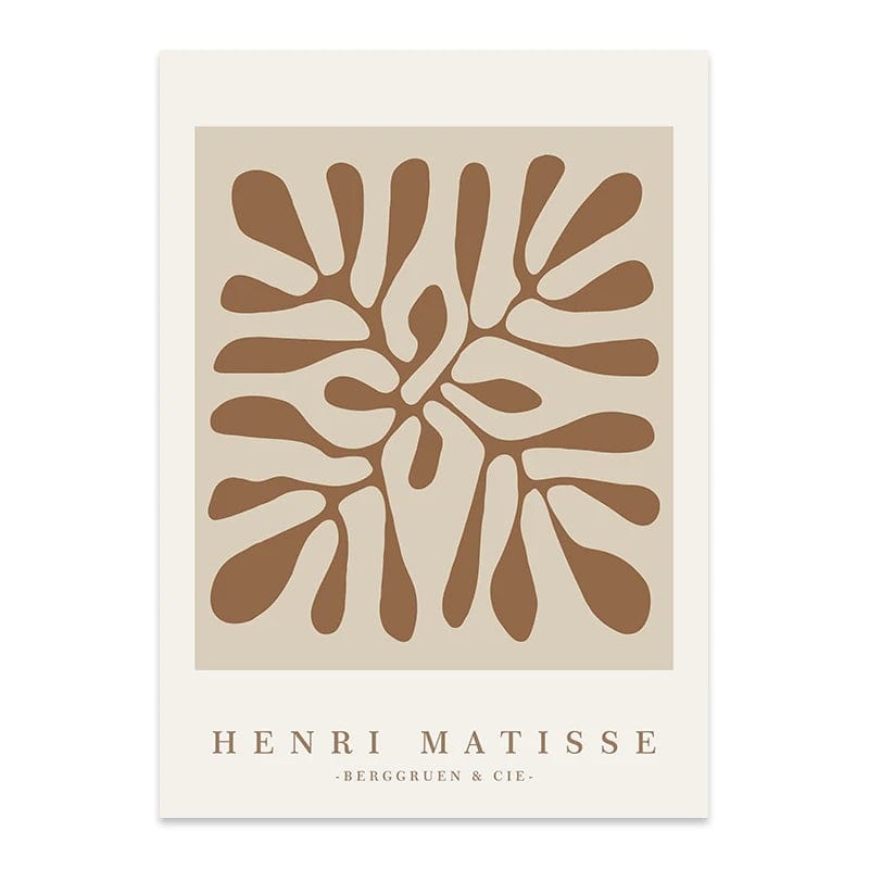 Canvanation PICTURE D / 40x60 cm Affiche Boho Abstrait Matisse Beige Blanc