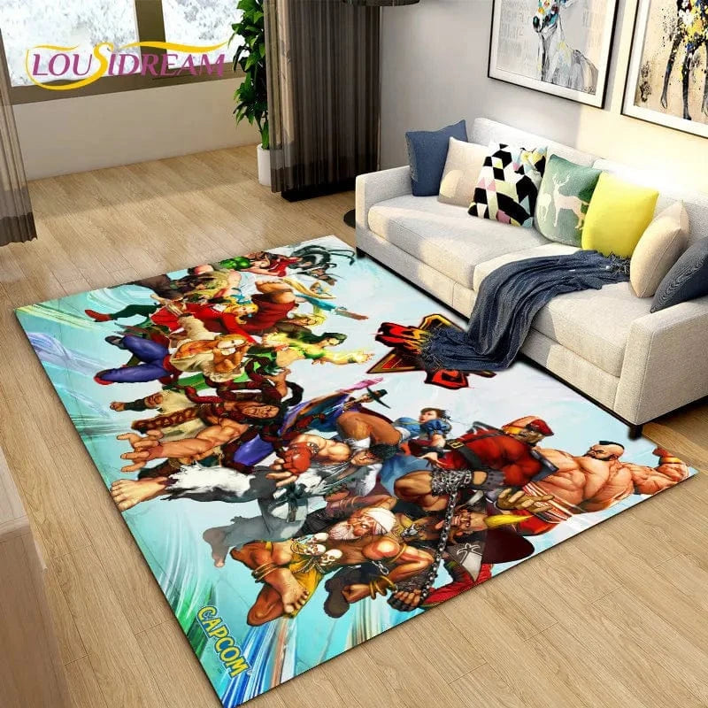 Canvanation Tapis De Chambre - Street Fighter Retro Game Gamer