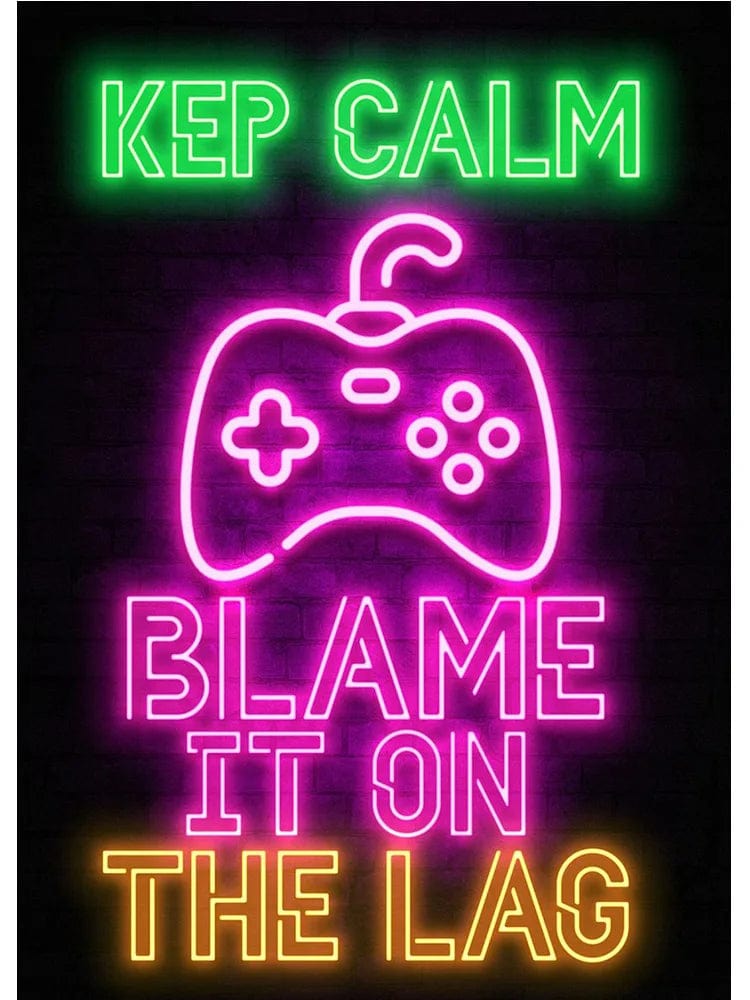 Canvanation D / 50x70cm Affiche Neon Art Gaming Zone