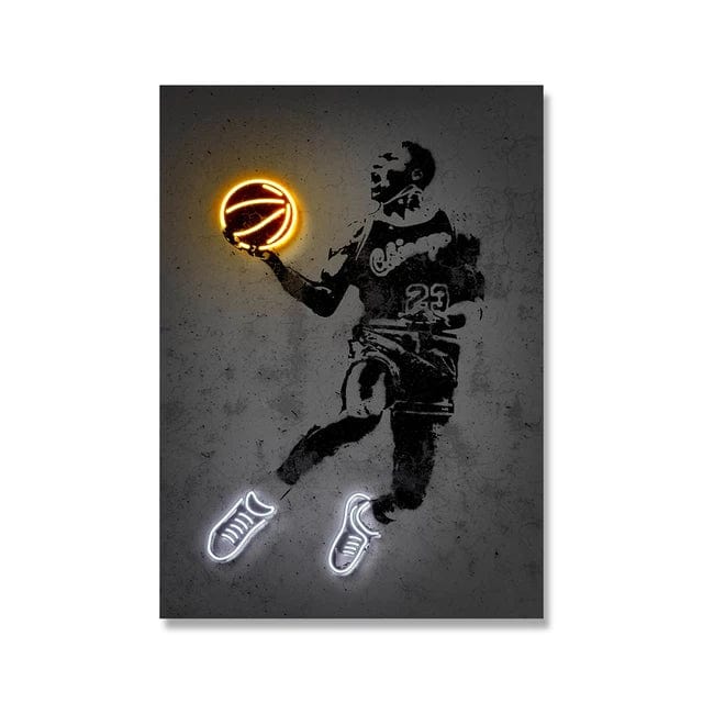 Canvanation 12 / 30x40cm Affiche Basketball Neon