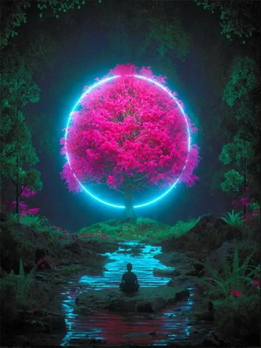 Canvanation 3 / 50x75cm Affiche - Arbre De Vie Forêt Fantastique