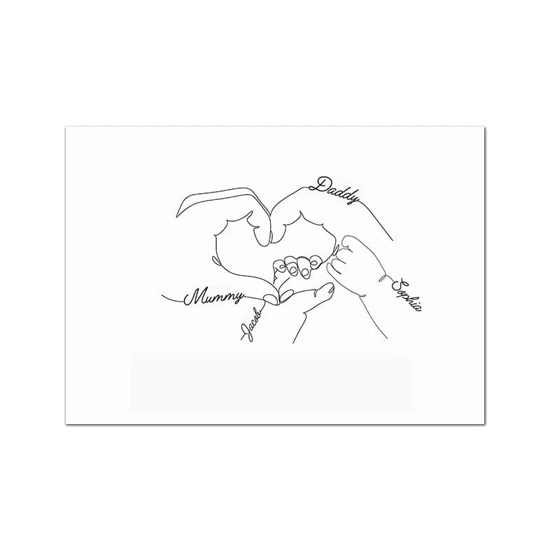 Canvanation 2 / A3 42x60cm Sans Cadre Posters Familiaux Personnalisés Minimaliste
