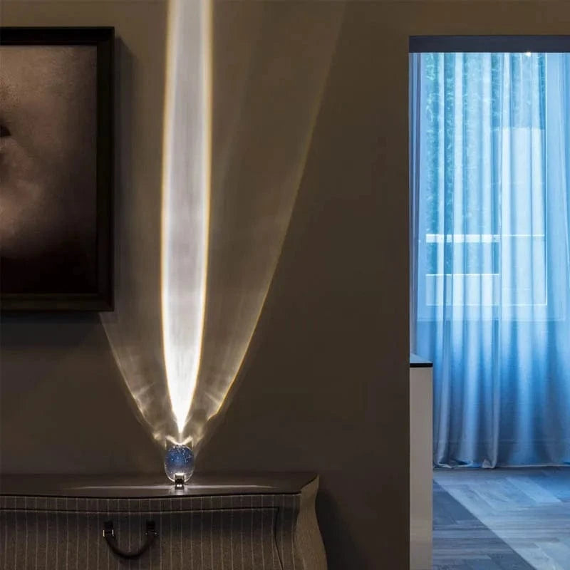 Canvanation USB / 3 Couleurs Ajustable Lampe de Chevet en Cristal Moderne - Oeil D'ange