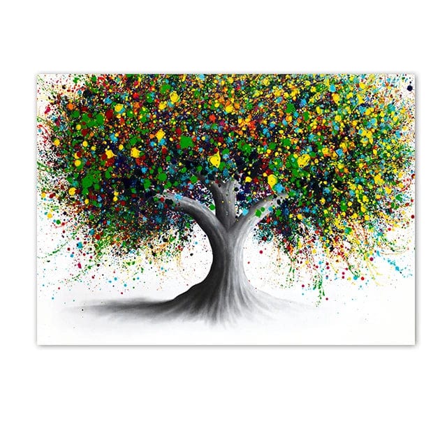 Canvanation 8 / 80x120cm Affiche - Arbre De Vie Coloré Gustave Klilmt