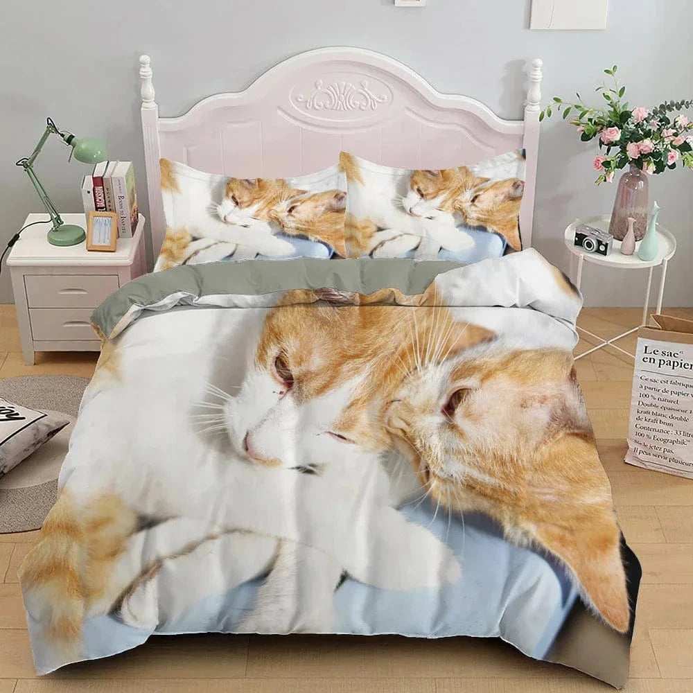 Canvanation 2 / 180x210cm 3pcs Housse De Couette - 3D Chat