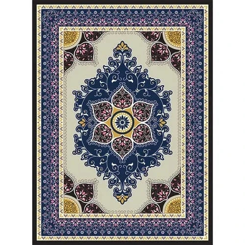 Canvanation Lint-free15 / 180x250cm 71x98in Tapis Berbère rectangulaire rétro moderne – Impression 3D, antidérapant & absorbant